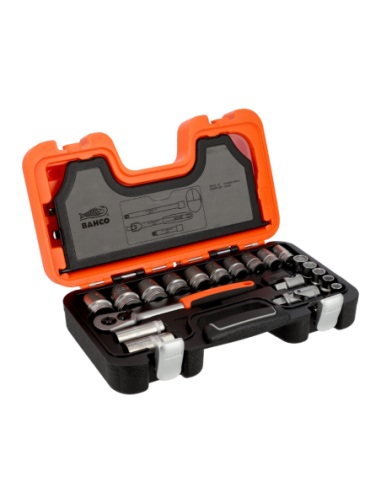 Set De Tubos Con Cuadro Conductor De 1/2 Con Perfil Hexagonal Imperial Y Crique Caja 23 Piezas S240af Bahco