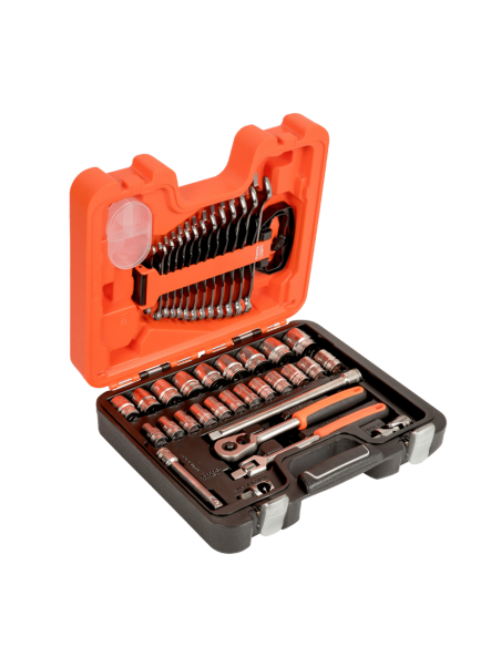 Set De Tubos Con Cuadrado De 1/2 Perfil Hexagonal Metrico Y Juego De Llaves Combinadas S400 Bahco