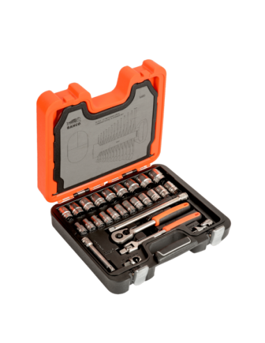 Set De Tubos Con Cuadrado De 1/2 Perfil Hexagonal Metrico Y Juego De Llaves Combinadas S400 Bahco