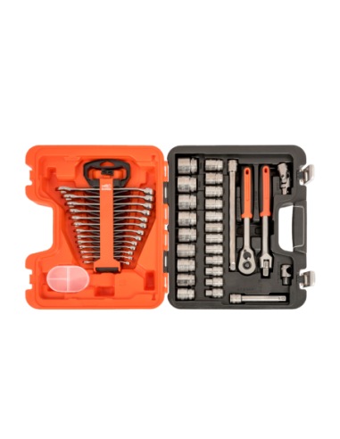 Set De Tubos Con Cuadrado De 1/2 Perfil Hexagonal Metrico Y Juego De Llaves Combinadas S400 Bahco