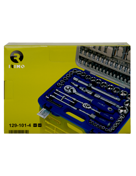 Caja Tubos Y Accesorios Encastre 1/2 Y 1/4 101 Piezas 129-101-4 Irimo Caja Tubos Y Accesorios Encastre 1/2 Y 1/4 101 Piezas 129-101-4 Irimo