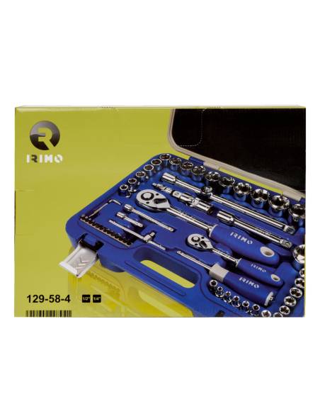Caja Tubos Y Accesorios Encastre 1/2 Y 1/4 58 Piezas 129-58-4 Irimo Caja Tubos Y Accesorios Encastre 1/2 Y 1/4 58 Piezas 129-58-4 Irimo