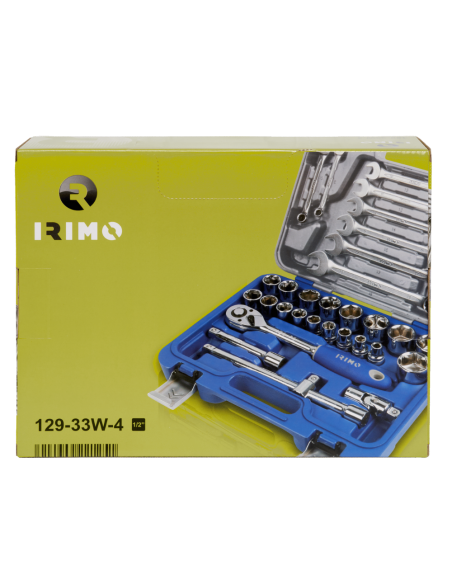 Caja De Tubos Encastre 1/2 Y Llaves Combinadas 33 Piezas 129-33w-4 Irimo Caja De Tubos Encastre 1/2 Y Llaves Combinadas 33 Piezas 129-33w-4 Irimo