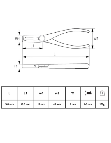 Alicate Pelacable Aislado 629v-160-1 Irimo