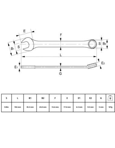 Llave Combinada 3/8 25a-12-2 Irimo