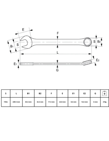 Llave Combinada 7/8 25a-28-2 Irimo