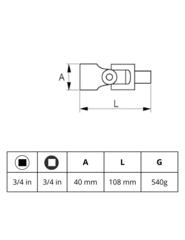 Extension Articulada 3/4 135-40-1 Irimo