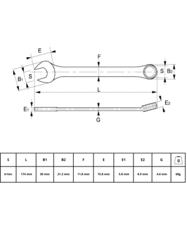 Llave Combinada 9/16 25a-18-2 Irimo