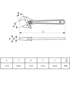 Llave Para Canos Tipo Sueco 1.1/2 303121 Irimo 2