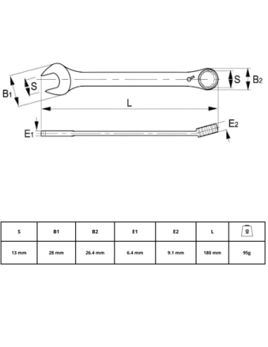 Llave Combinada Con Crique 13mm 18-13-1 Irimo