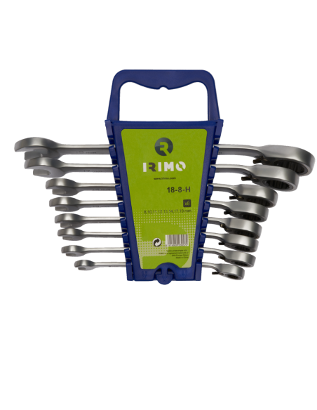 Set De Llaves Combinadas Con Crique Fijo 8 Piezas 18-8-h Irimo Set De Llaves Combinadas Con Crique Fijo 8 Piezas 18-8-h Irimo