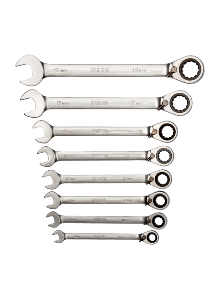 Set De Llaves Combinadas Con Crique Fijo 8 Piezas 18-8-h Irimo Set De Llaves Combinadas Con Crique Fijo 8 Piezas 18-8-h Irimo