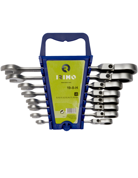 Set De Llaves Combinadas Con Crique Flexible 8 - 19 8 Piezas 19-8-h Irimo