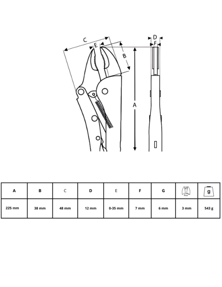 Pinza De Presion 10 64a-235-1 Irimo