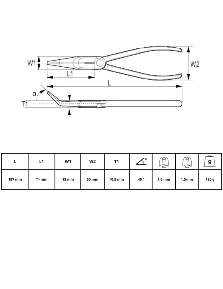 Pinza Semiredonda Curva Aislada 200mm 613v-200-1 Irimo Pinza Semiredonda Curva Aislada 200mm 613v-200-1 Irimo