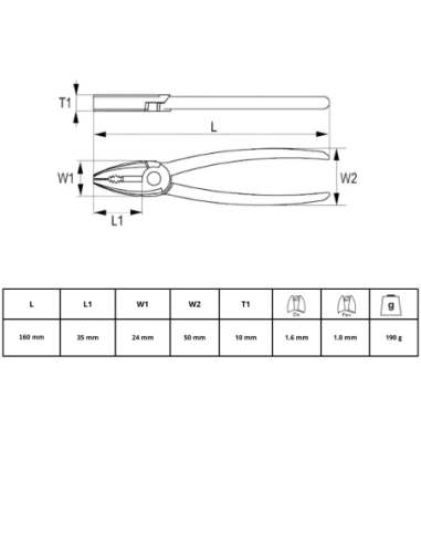 Pinza Universal 160mm 601-160-1 Irimo