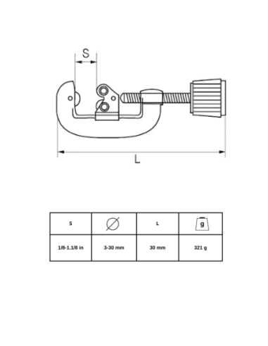 Cortatubo 1/8 - 1.1/8 321281 Irimo