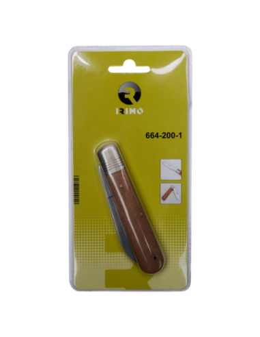 Cuchillo Plegable De Electricista Mango Madera 664-200-1 Irimo