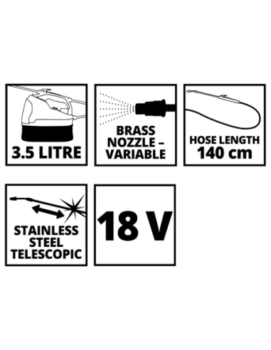 Pulverizador Inalambrico Ge-ws 18/35 Li Solo 3425210 Einhell