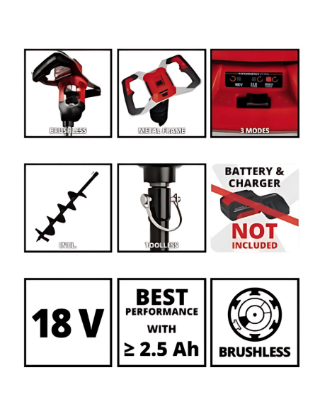 Hoyadora Inalambrica Gp-ea 18/150 Li Bl Solo 3437000 Einhell Hoyadora Inalambrica Gp-ea 18/150 Li Bl Solo 3437000 Einhell