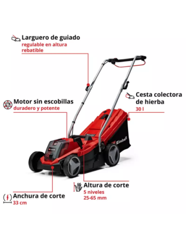 Cortadora De Cesped Inalambrica Ge-cm 18/33 Li Solo 3413266 Einhell