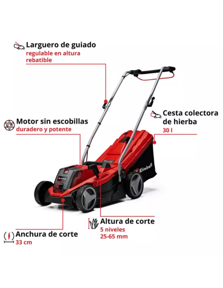 Cortadora De Cesped Inalambrica Ge-cm 18/33 Li Solo 3413266 Einhell Cortadora De Cesped Inalambrica Ge-cm 18/33 Li Solo 3413266 Einhell