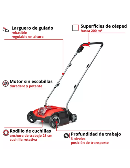 Escarificador Inalambrico Gc-sc 18/28 Li-solo 3420604 Einhell Escarificador Inalambrico Gc-sc 18/28 Li-solo 3420604 Einhell