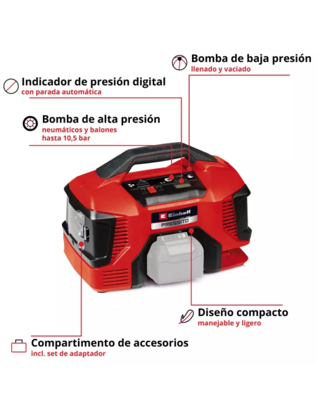 Compresor Inalambrico Pressito 18/21 4020467 Einhell