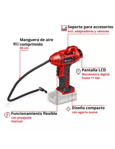 Compresor Manual Inalambrico 18v Ce-cc 18 Li Solo 2071010 Einhell