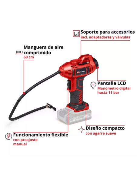 Compresor Manual Inalambrico 18v Ce-cc 18 Li Solo 2071010 Einhell Compresor Manual Inalambrico 18v Ce-cc 18 Li Solo 2071010 Einhell