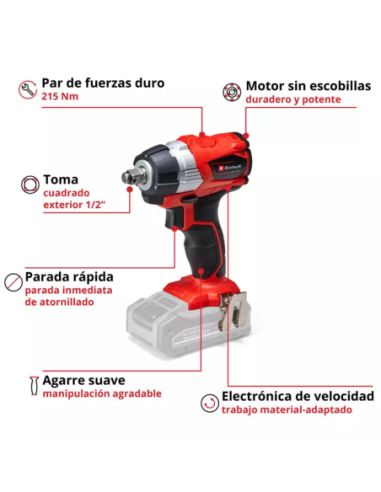 Llave De Impacto Inalambrica Tp-cw 18 Li Bl Solo 4510040 Einhell