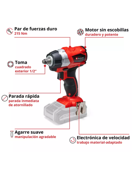 Llave De Impacto Inalambrica Tp-cw 18 Li Bl Solo 4510040 Einhell Llave De Impacto Inalambrica Tp-cw 18 Li Bl Solo 4510040 Einhell