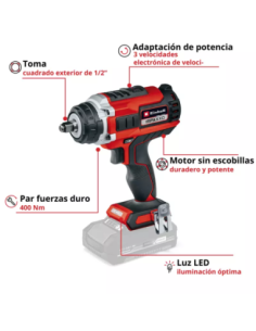 Llave De Impacto Inalambrica Impaxxo 18/400 4510070 Einhell 2