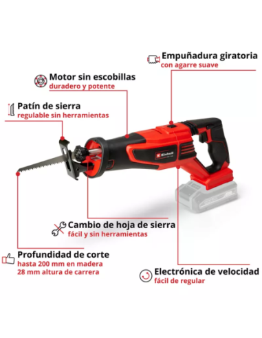 Sierra Sable Inalambrica Tp-ap 18/28 Li Bl Solo 4326310 Einhell