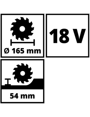 Sierra Circular Inalambrica Te-cs 18/165-1 Li Solo 4331207 Einhell