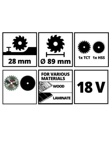 Mini Sierra Circular Inalambrica Te-cs 18/89 Li Solo 4331100 Einhell