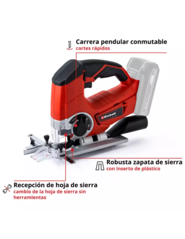 Sierra Caladora Inalambrica Te-js 18 Li Solo 4321200 Einhell