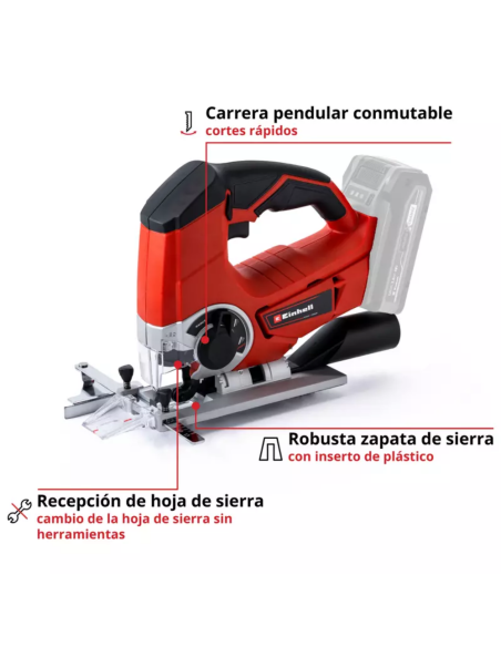 Sierra Caladora Inalambrica Te-js 18 Li Solo 4321200 Einhell Sierra Caladora Inalambrica Te-js 18 Li Solo 4321200 Einhell