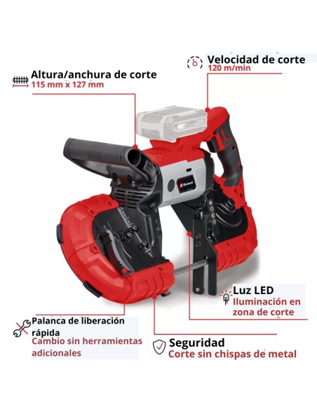 Sierra De Banda Sin Fin Inalambrica Te-mb 18/127 4504216 Li Solo Einhell Sierra De Banda Sin Fin Inalambrica Te-mb 18/127 4504216 Li Solo Einhell