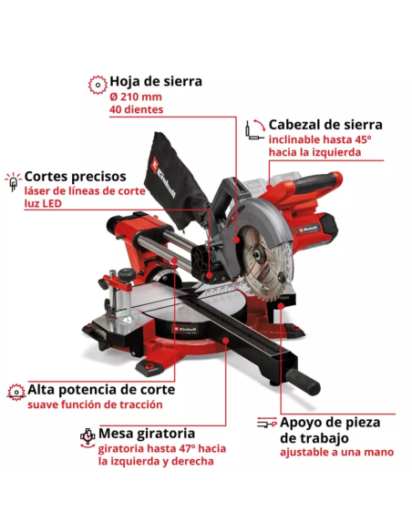 Ingleteadora Inalambrica Te-sm 36/210 Li Solo 4300880 Einhell Ingleteadora Inalambrica Te-sm 36/210 Li Solo 4300880 Einhell