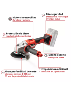 Amoladora Angular Inalambrica Axxio 4431140 Einhell 2