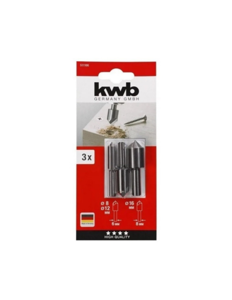 Avellanadores Set X 3 U 8 12 16 49511100 Kwb