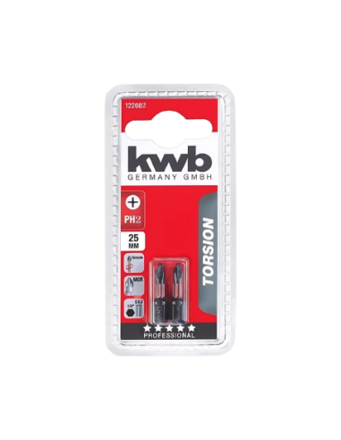 Punta Torsion Ph2 - 25mm X2 49122002 Kwb