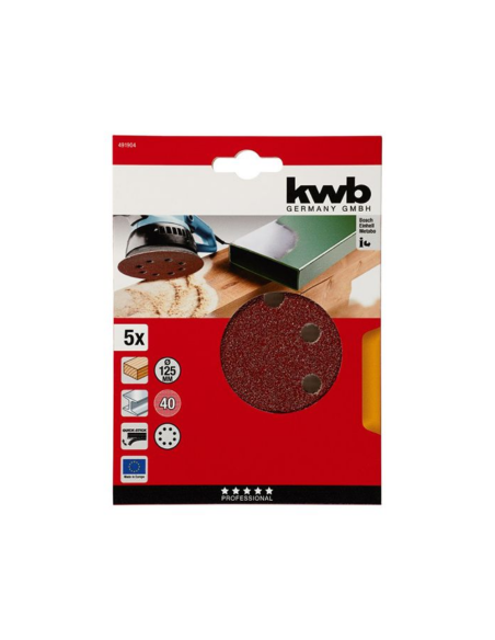 Disco Abrasivo Velcro 125/60 X 5 U 49491906 Kwb Disco Abrasivo Velcro 125/60 X 5 U 49491906 Kwb
