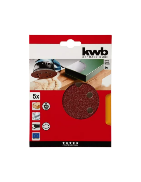 Disco Abrasivos Velcro 125/ 80 X 5 U 49491908 Kwb Disco Abrasivos Velcro 125/ 80 X 5 U 49491908 Kwb