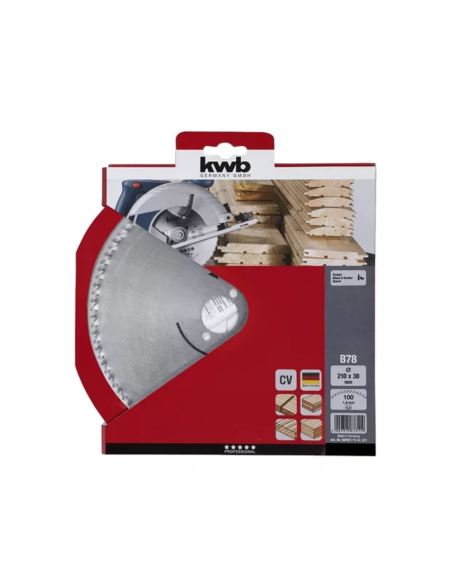 Disco Para Ingletadora Diametro 210x30x1.4 100 Dientes Para Tc- Ms 216 Kwb