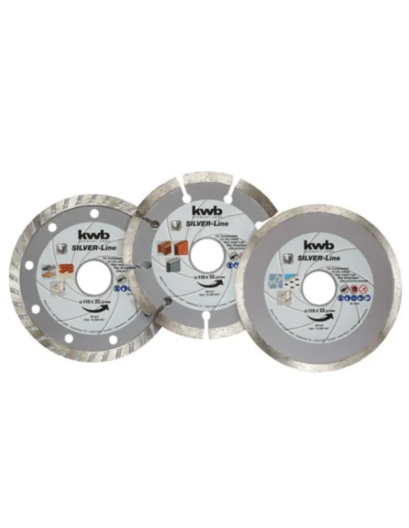Set De 3 Discos De Corte 115mm Kwb Set De 3 Discos De Corte 115mm Kwb
