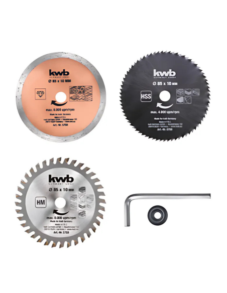 Set De 3 Discos Para Mini Sierra 85 X 10mm 49575915 Kwb Set De 3 Discos Para Mini Sierra 85 X 10mm 49575915 Kwb