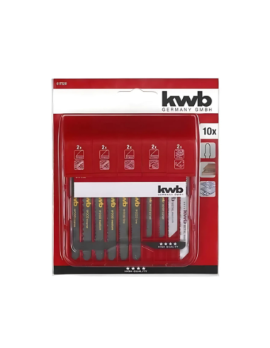 Juego 10 Hojas De Sierra Caladora Universal 49617230 Kwb
