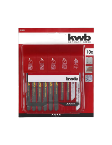 Juego 10 Hojas De Sierra Caladora Hcs 1 Leva 49617220 Kwb